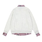 Cute cat embroidery fake two-piece sweatshirt