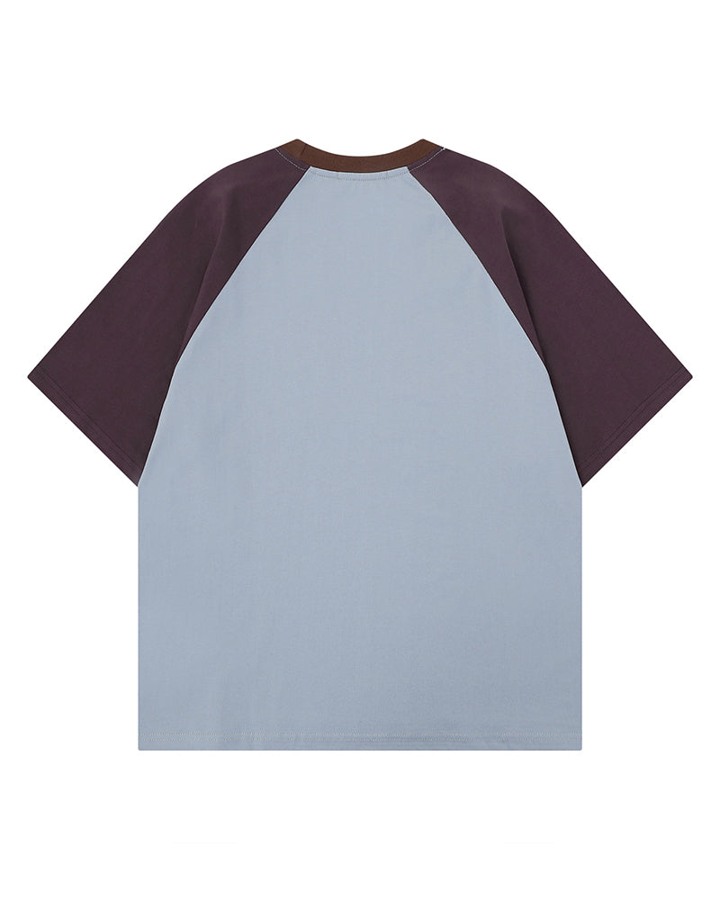 Casual Colorblock Short-Sleeved Shirt