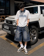 American retro lapel zipper short sleeves