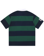Embroidered Stripe Polo Shirt
