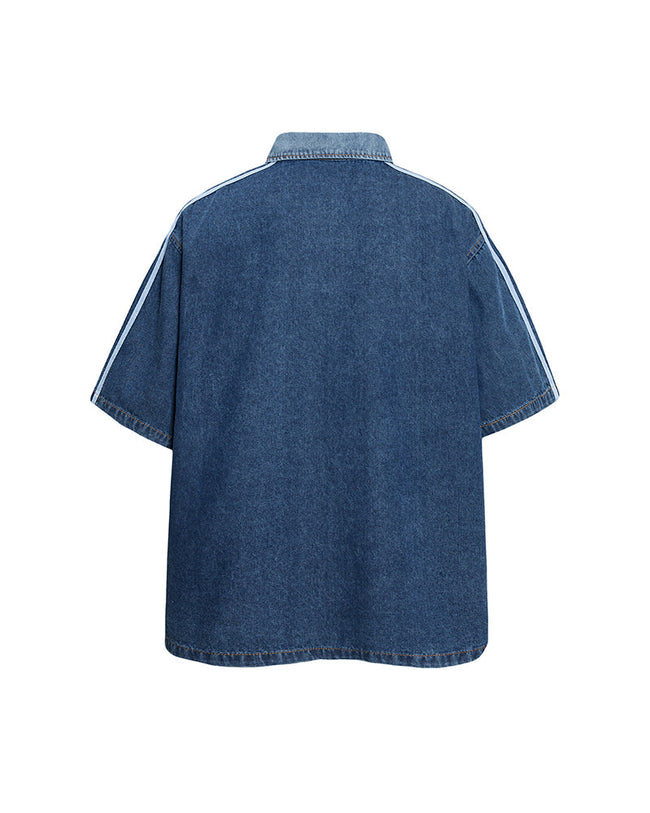 Retro washed short-sleeved shirt Main Image