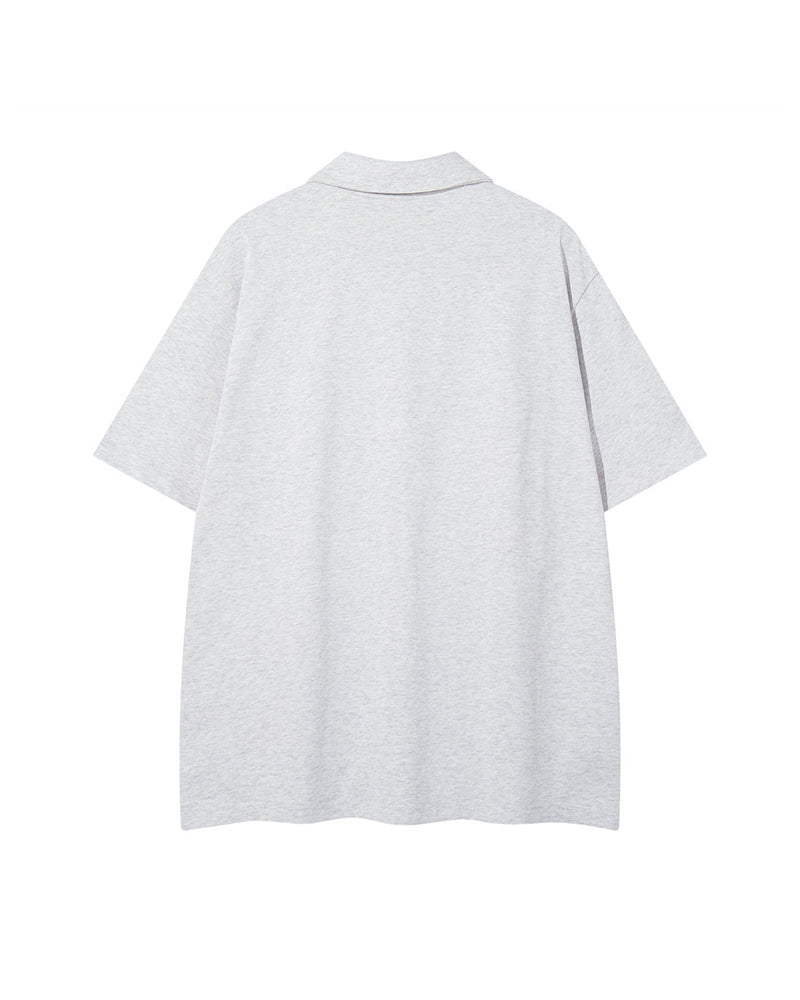 Loose lapel short-sleeved