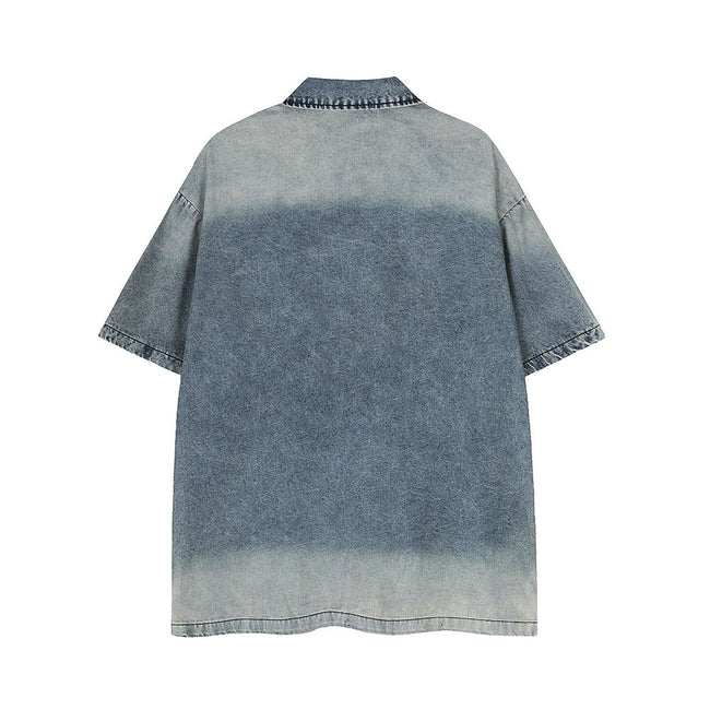 Vintage loose denim short sleeves Main Image