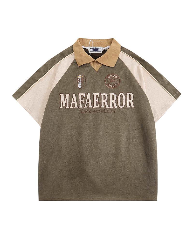 American retro raglan short sleeves