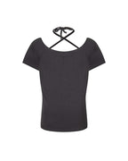 Distressed Slim-Fit Short-Sleeve Top