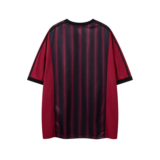 Vertical stripe print short sleeves Main Image
