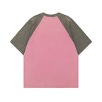 Contrast color mushroom short sleeves
