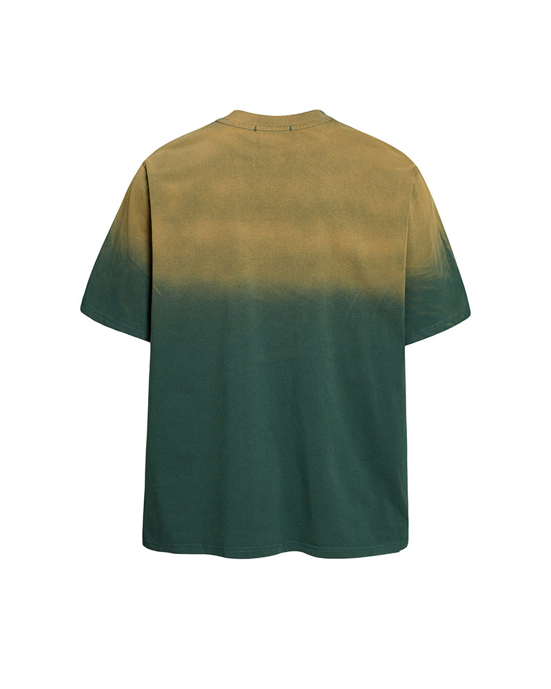 Gradient loose short-sleeved shirt