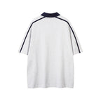 Contrast color letter short sleeves