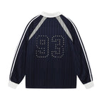 Contrast color stitching sweatshirt