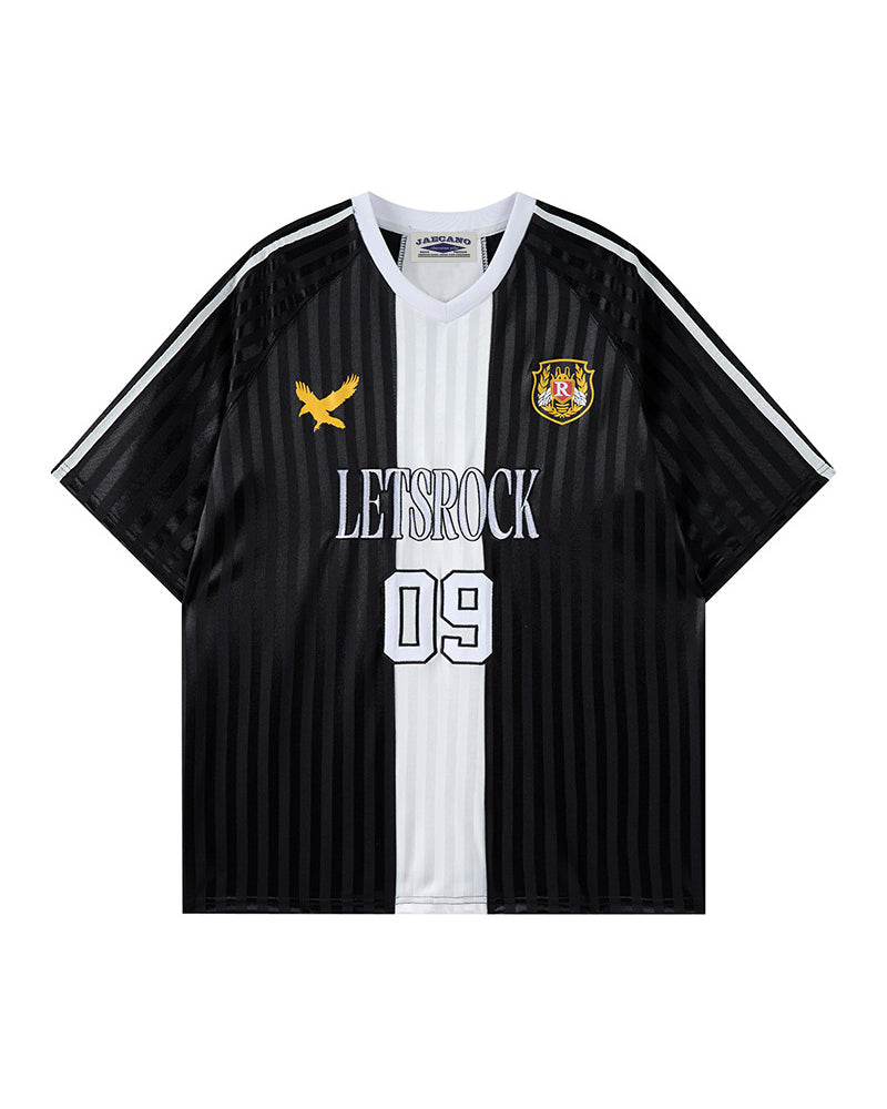 Striped athletic T-shirt