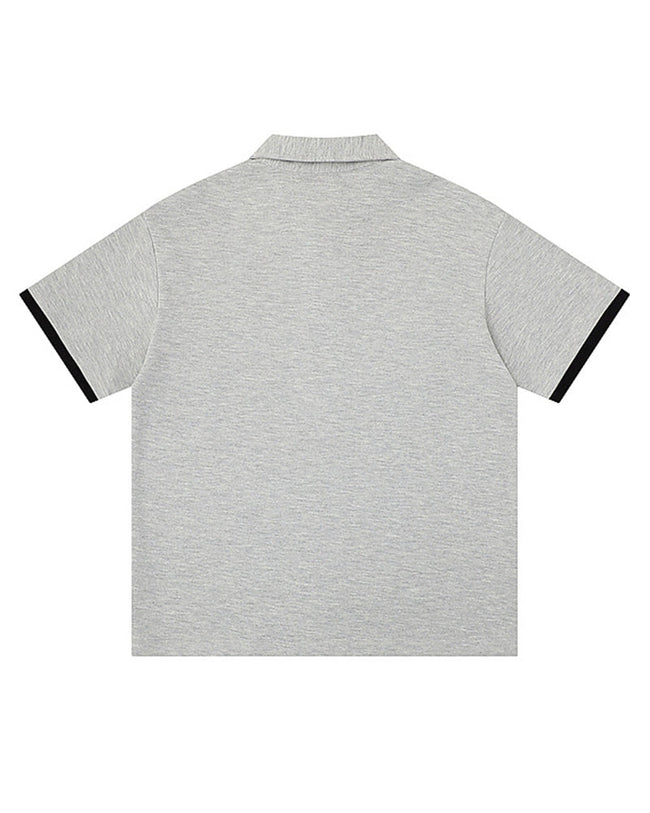 Contrast color loose short sleeves Main Image