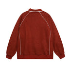 Retro lapel sweatshirt