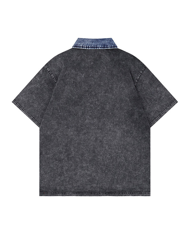 Washed lapel short sleeves Main Image