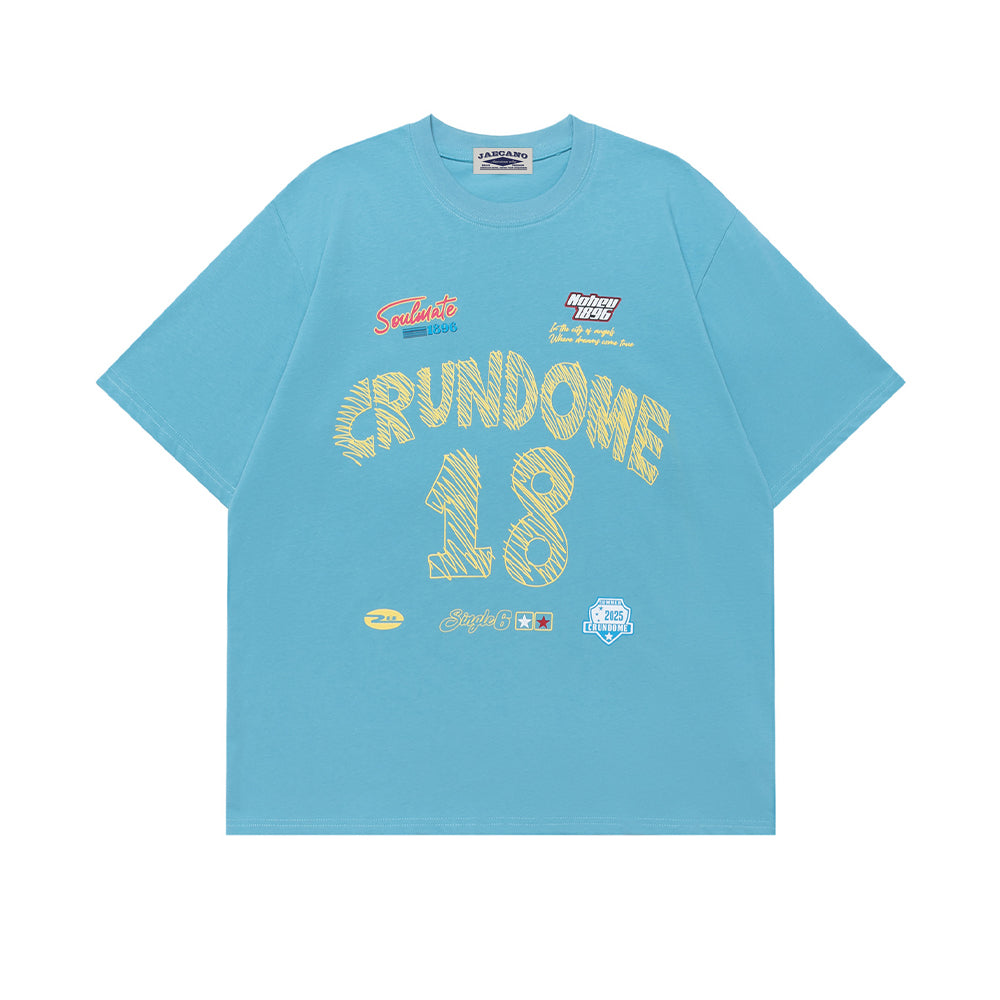 Retro print short sleeves