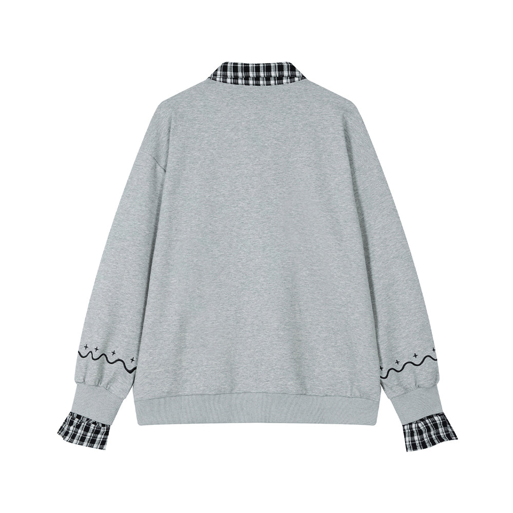 Fake two-piece lamb sweatshirt
