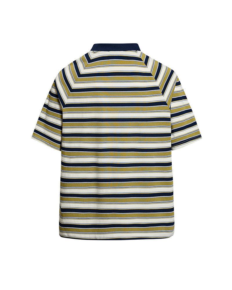 Retro striped short sleeves