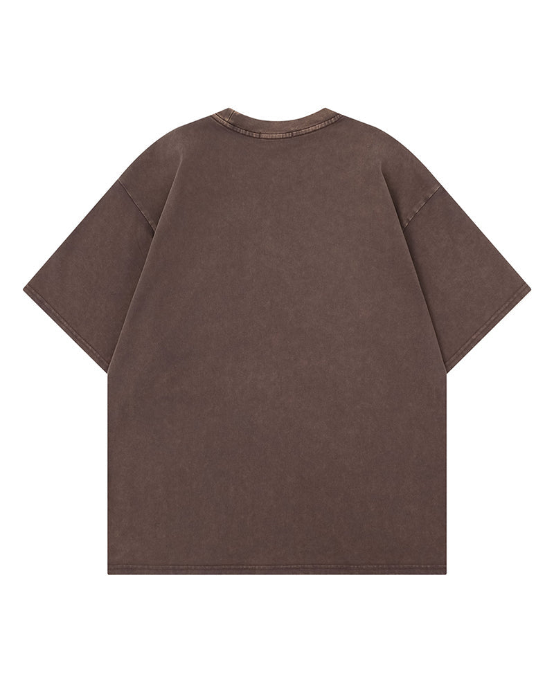 Collage Distressed Short-Sleeved T-shirt
