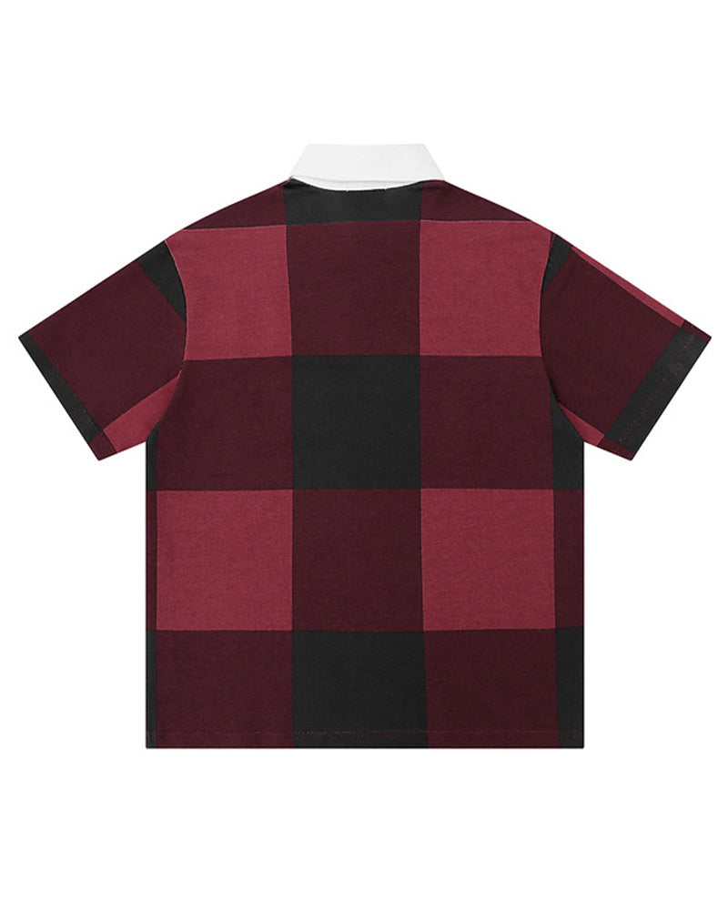 Embroidered Colorblock Short Sleeve T-Shirt