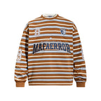 Striped color-blocked sweatshirt