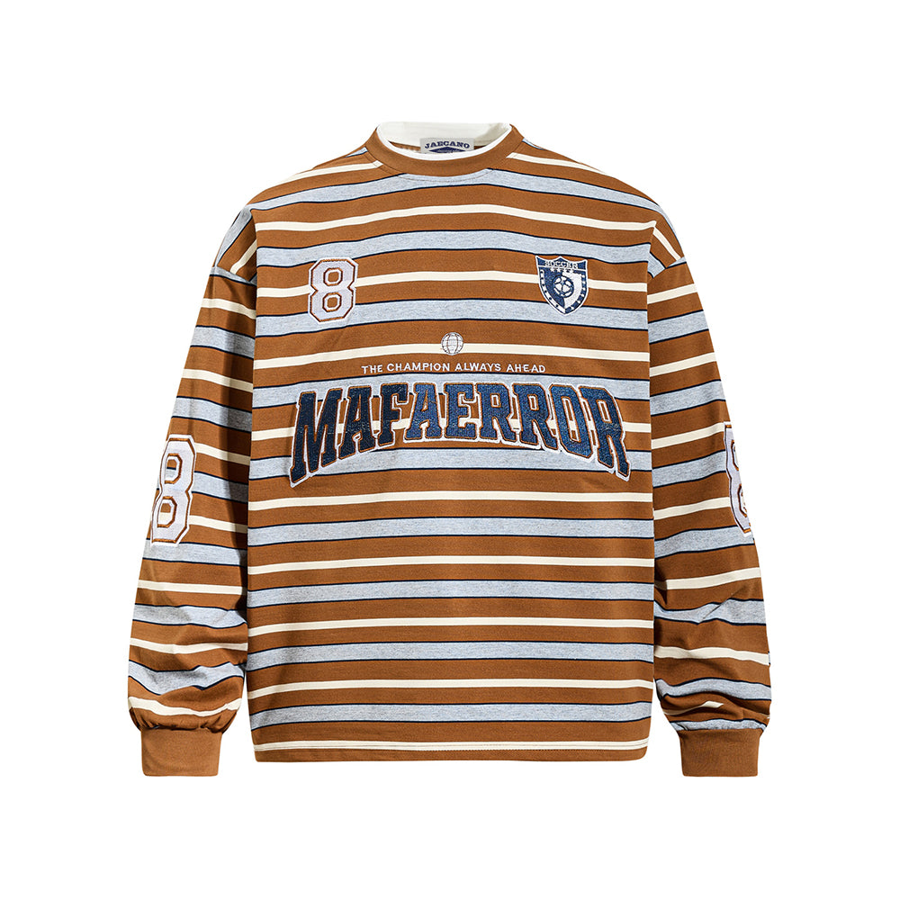 Striped color-blocked sweatshirt