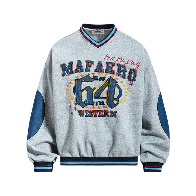 Patchwork Letter Hoodie Hover Image