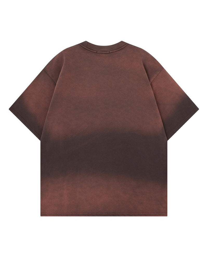 Distressed casual short-sleeved shirt