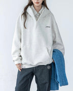 vintage stand collar hooded jacket