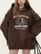 Fun puppy patent leather sweatshirt