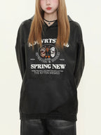 Fun puppy patent leather sweatshirt