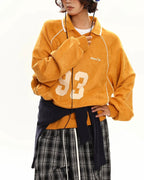 Retro lapel sweatshirt
