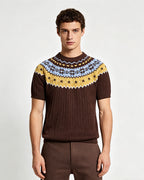 Retro knit short sleeve