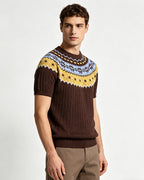 Retro knit short sleeve