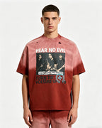 Distressed vintage short-sleeve