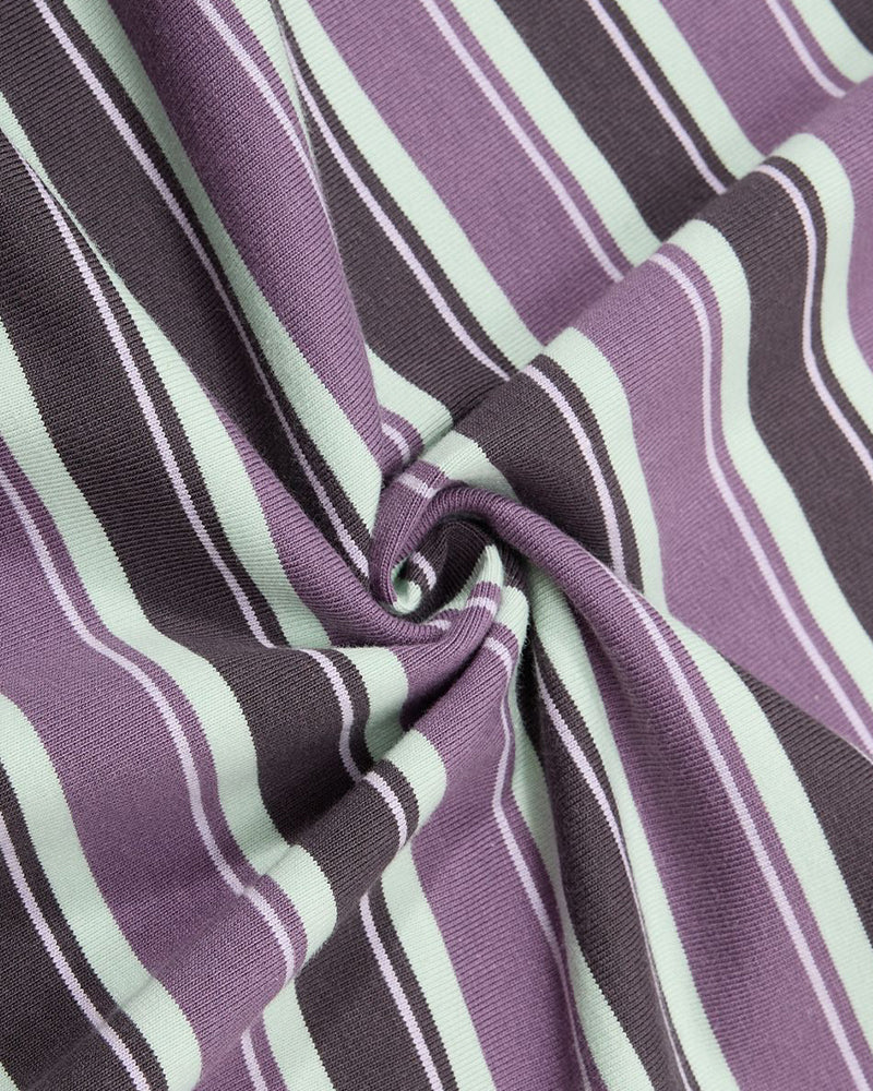 Retro striped short sleeves