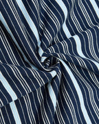 Retro striped short-sleeved shirt