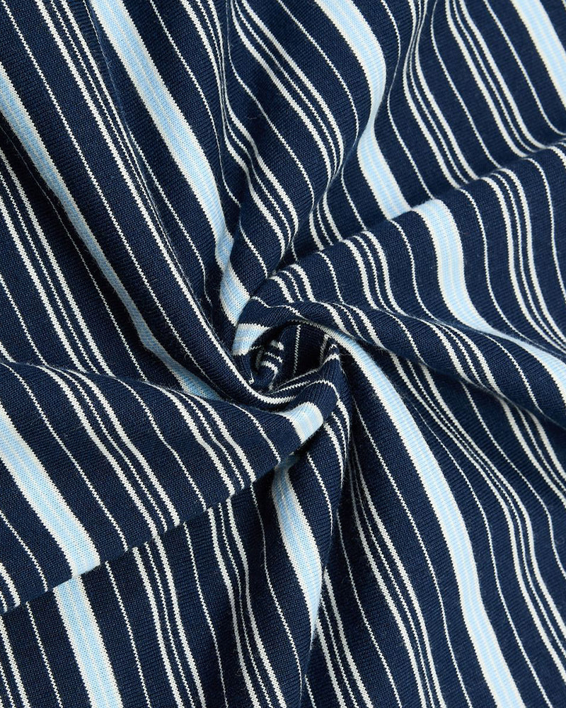 Retro striped short-sleeved shirt