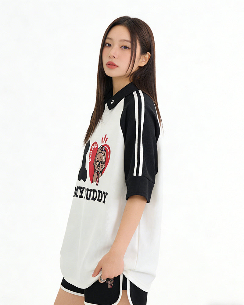 Cute puppy short sleeves