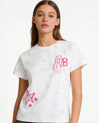 Star print short sleeve
