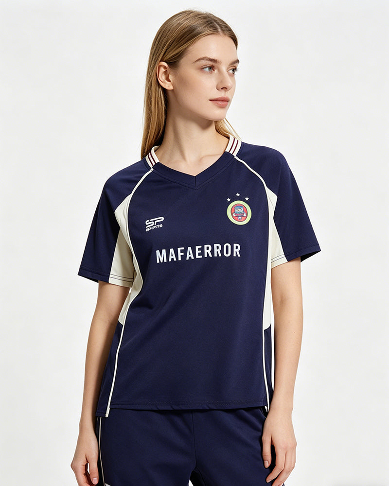 Color-blocked sporty short-sleeved top (women's)