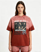 Distressed vintage short-sleeve