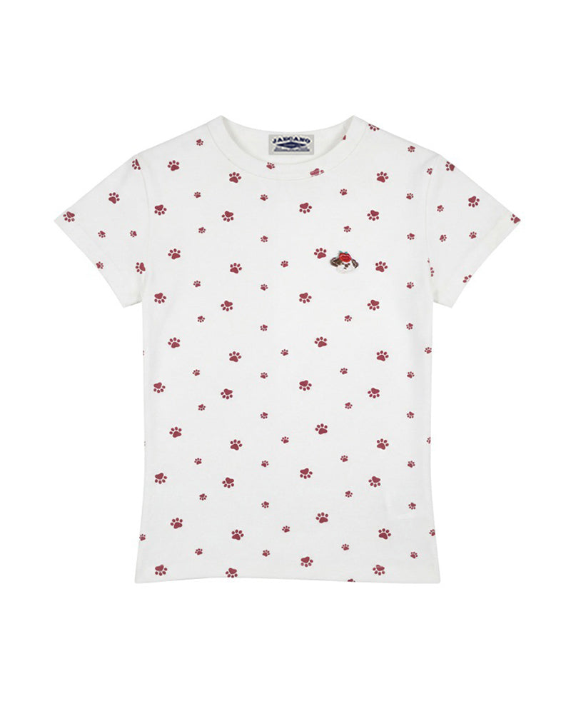 Puppy Paw Print Slim Fit Short Sleeve