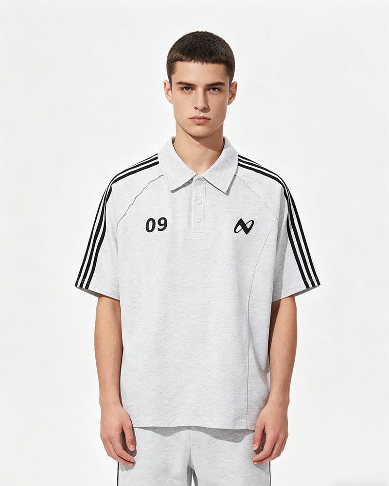 Loose lapel short-sleeved