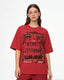 Retro letter short sleeves