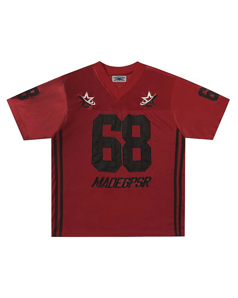 Embroidered sports short sleeves