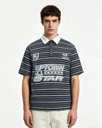 Retro striped short-sleeved shirt