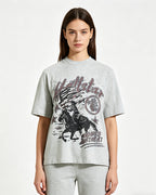Retro distressed short-sleeved shirt