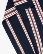 Color-blocked striped short-sleeved shirt