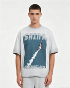 Contrast print short sleeves