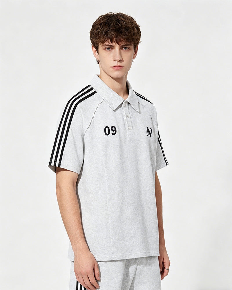 Loose lapel short-sleeved